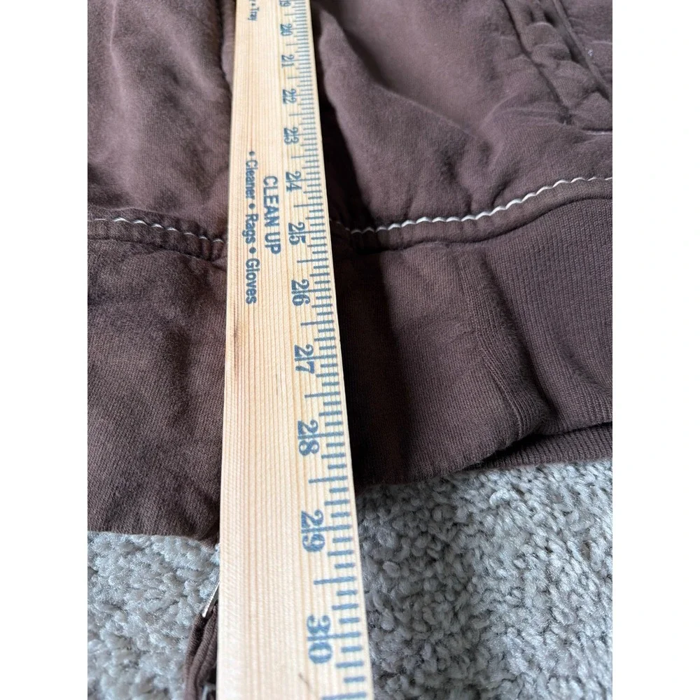 True Religion Mens XXL Brown Big T Stitch Full Zip Track Jacket‎ Sweatshirt Logo